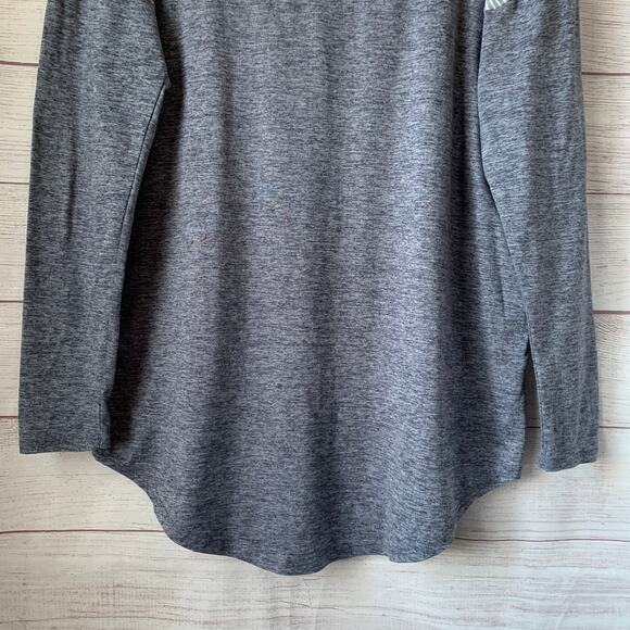 Reborn J Striped Color Block Tunic Top with Long Sleeves and Pocket Size Small - Picture 7 of 11